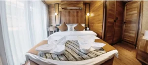 Batik master cabin on the Angelica phinisi liveaboard in Komodo