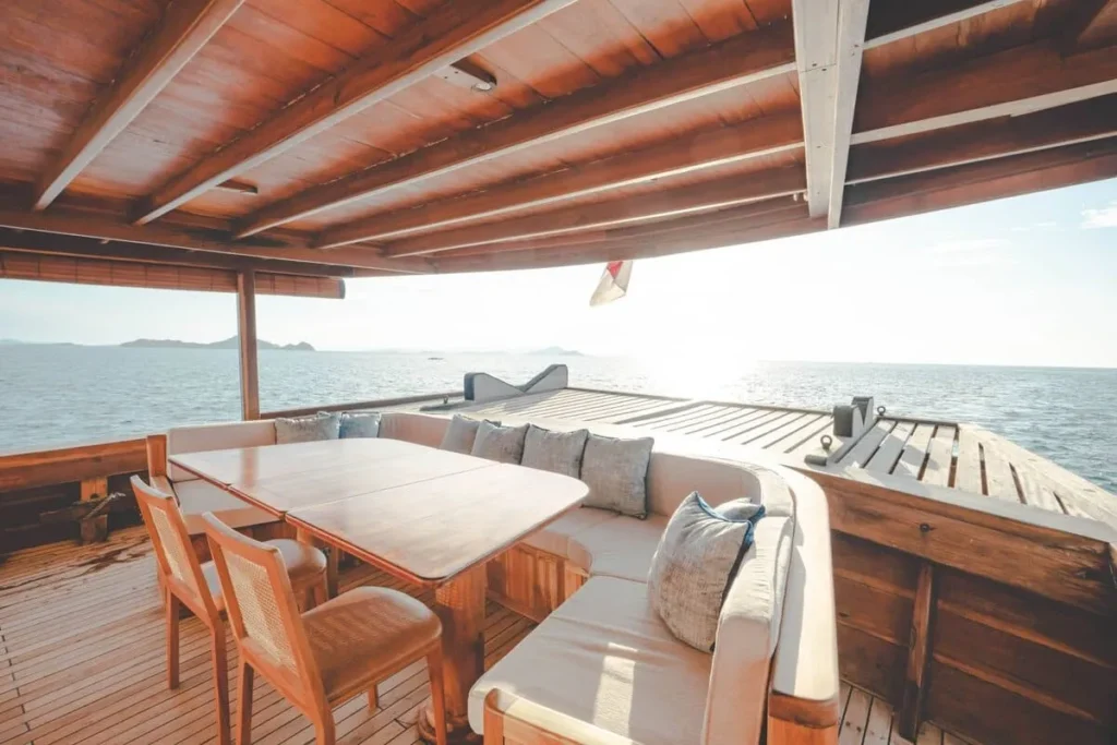 Mischief Voyage outdoor lounge deck