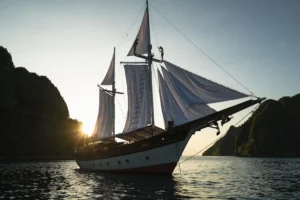 Exterior of the 30-metre Anne Bonny phinisi