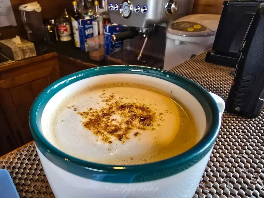 Fresh brewed coffee served aboard Indo Master
