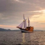 Gammara, a Buginese schooner built at Tana Beru, sailing in Komodo National Park