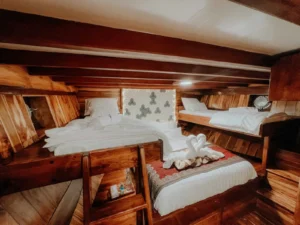 Yudhistira family room aboard Gandiva Phinisi