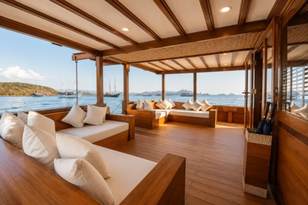 Second view of the stern lounge deck aboard KAI Voyage