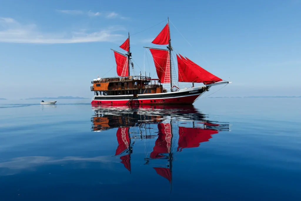La Galigo sailing between Indonesian islands