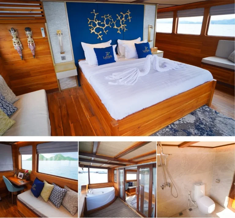 Paris master cabin photo set aboard LaMain Voyage I