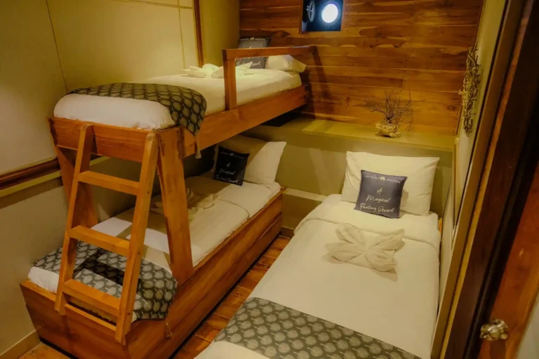 Deluxe Triple cabin on Mutiara Cruise with two single beds plus a bunk