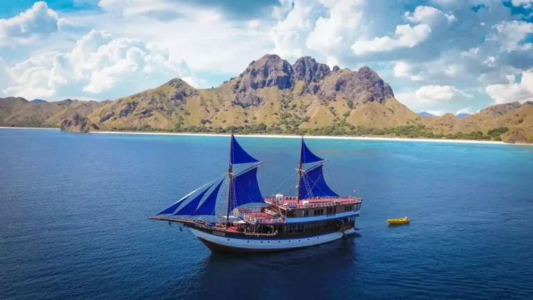 Mutiara Cruise, a 47-metre phinisi, sailing in Komodo National Park