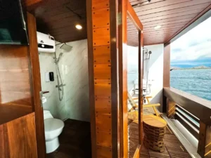 Sea-view access beside a Deluxe cabin aboard Neptune Cruise