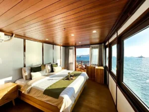 Second interior view of Mansard II aboard Neptune Cruise