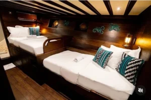 Double cabin on the lower deck of Nusa Kembara