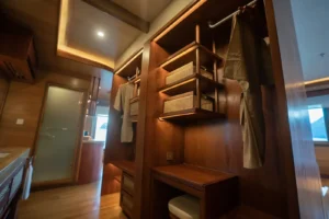 Panoramic ocean view from the Presidential Suite Whale aboard Sanctuary