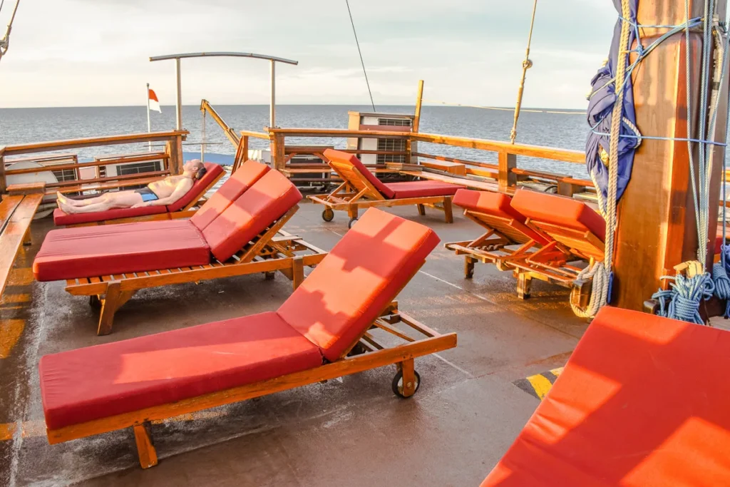 Sun deck loungers aboard Sea Safari 8