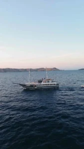 Sun deck on Semesta Voyages with loungers and open sea views