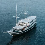 Tara by Adhama, a 28-metre ironwood phinisi built in 2021, in Komodo National Park