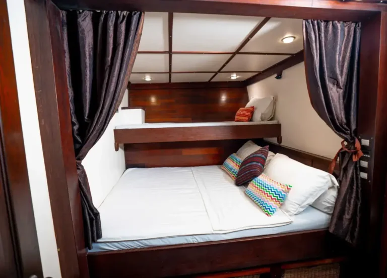 Wide view of a Triple Cabin aboard Katharina
