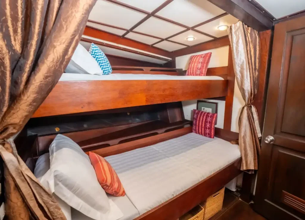 Wide view of a Twin Bunk Cabin aboard Katharina
