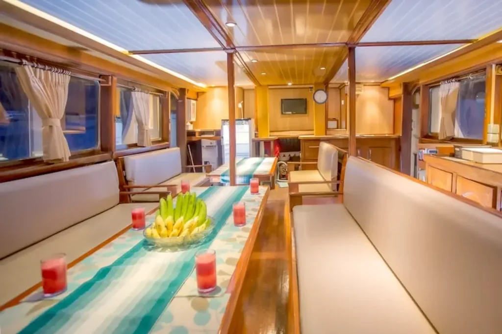 Dining salon aboard MV TemuKira