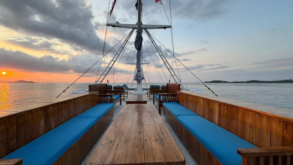 Open sun deck aboard Radea Phinisi