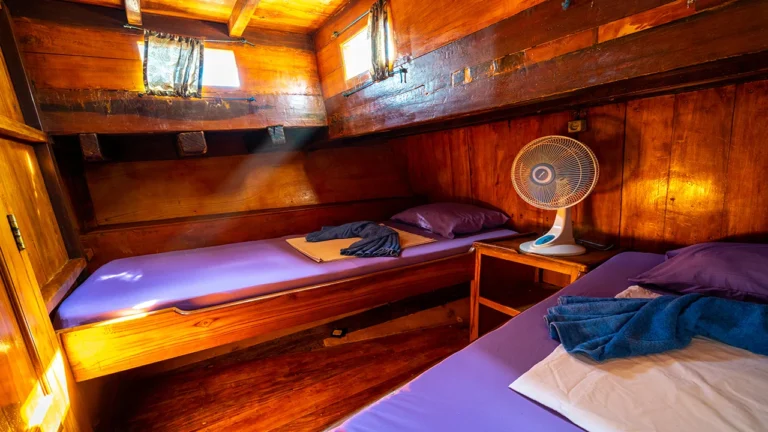 Twin cabin with separate beds on M/V Tatawa